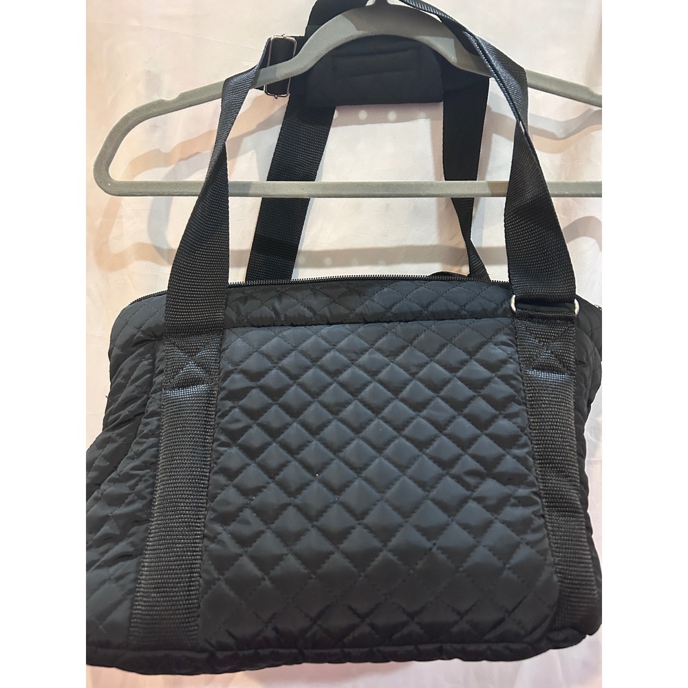 Muffin & Berry Quilted Black Pet Carrier Tote Bag With Top Opening - Picture 8 of 8